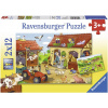RAVENSBURGER Puzzle Práca na farme 2x12 dielikov