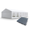 Záhradný Party stan 6x12m PVC Standard PLUS + PLASTOVÁ PODLAHA 288ks farba Biela