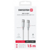 SWISSTEN DATOVÝ KABEL TEXTILE II USB-C / USB-C 1,5 M BÍLÝ
