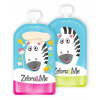 Zebra&Me Kapsička na detskú stravu na opakované použitie 2 ks Zebra + kuchárka