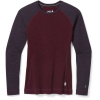 SMARTWOOL Dámske tričko CLASSIC THERMAL MERINO BL PATTERN CB black cherry dot - bordové Veľkosť: S