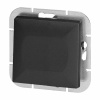 Zapustený štvorcestný vypínač Pearl, 10A, 250V, WP-8P, čierny