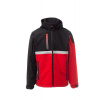 PAYPER WISE S00095-0489 / Pánska softshellová bunda s odnímateľnou kapucňou - red/black 4XL