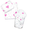 Luxusná sada pre bábiku, Baby Nellys, zavinovačka, perinka a vankúšik, I love Girl Baby Nellys