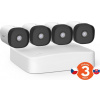 Tenda K4P-4TR - PoE kamerový set 4MPx, 4CH NVR + 4x IP kamera 4MPx, IP67, zvuk, web. rozhraní,CZ app