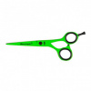 Nožnice GLAMTECH One Neon Green 5,5 Slice (Kadernícke nožnice hladké ostrie, kĺzavý strih)