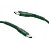 MobilNET KAB-0254-TYP-TYPEC Dátový a nabíjací pletený USB-CUSB-C, 3A, 60W, 1m, zelený