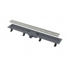 Alcadrain Odtokové žľaby Sprchový žľab Simple 85 cm, s okrajom na perforovaný rošt, vrátane roštu, nerezová mat APZ10-850M