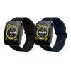 kwmobile řemíneks for Huami 22mm Amazfit Bip 6 / Bip 5 Unity / Bip 5 / GTS 3 / Balance 2 / Helio řemínek řemíneks - 2x Náhradní Silikonový Watch Bands - Smartwatch or Fitness Tracker - černá / tmavý m