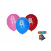 Balónik nafukovací 30cm - sada 5ks, s číslom 8