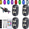 4ks Univerzálne svetlo 8 farieb motocykel, bicykel, dron Vodotesné USB