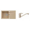 Alveus NIRO 130 SET kuchynský granit. drez so sifón. 75x42 + batéria IGA - Beige NIRO13055+IGA55