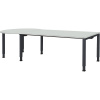 Obdĺžnikový stôl ,š x h 1800 x 900 mm, zaoblený prídavný prvok vľavo mauser