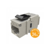 Keystone Solarix CAT5E STP RJ45 černý pro kleště, 24ks SXKJ-5E-STP-BK-NA