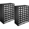 tectake 403515 2x organizér a pořadač na drobné předměty - černá/bílá