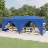 Skladací párty stan so stenami, modrý, 3x6 m