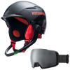 Lyžiarska prilba ROSSIGNOL Hero Slalom Impacts Black Chinguard & Okuliare Magnetic Lens