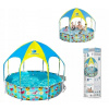 Bazén Bestway s kruhovým rámom 244 x 244 cm (Detský rámový bazén so strechou proti UV žiareniu 244x51 cm Bestway 56432)