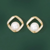 JAY Stříbrné náušnice s perlou a zirkony Noemi, stříbro 925/1000 JAY-0010-N67 Zlatá Bílá