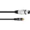 Omnitronic 30224028 XLR káblový adaptér [1x cinch zástrčka - 1x XLR zásuvka 3pólová] 2.00 m čierna; 30224028