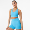 USA Pro Seamless Crop Sports Bra Aqua 12 (40)