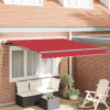 zahrada-XL Automatická Zasúvacia Markíza Červená 350x250 cm, vidaXL Náhradná látka na markízu pre rám 3.5x2.5 m Červená 3330435
