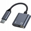 Adaptér adaptér USB-C na USB-C + mini Jack 3.5 mm audio aux Beline DAC
