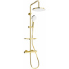 Mexen KT05 povrchová sprchová sada s dažďovým efektom a termostatickou batériou, zlatá/biela - 771500593-50
