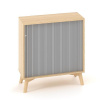 Policová skriňa ALFA ROOT, žalúziové dvere RAL9010, 1 polica, 80x45x88,7cm, dub - 1 kus - 1 KS - nie - 1 - roletové - Interier Říčany - 45 cm - rovná - uzatvorená - Alfa Root - 80 cm - 88.7 cm - dub I