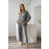 L&L 2531 Coco long/r S-2XL dámske pyžamo šedá S