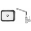 Set Sinks (dřez Neptun 526 V 0,6 mm, matný + baterie Mix 350 P Chrom - lesklý) NE526VMI350PC