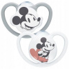 NUK silikónový cumlík Space Mickey&Minnie 2ks, 0-6m Biela ks