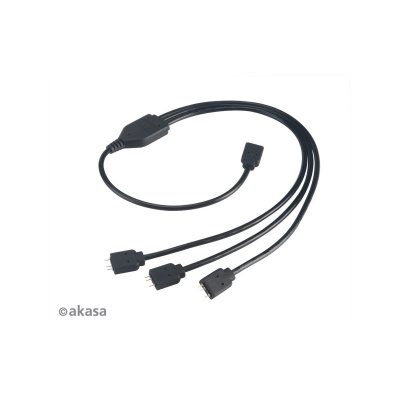 AKASA - RGB LED kabel-splitter adresovatelný 50 cm (AK-CBLD07-50BK)