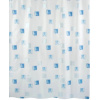 Spirella sprchový záves MILANO, motív štvorcov, bielo-modrý, 180 × 200 cm, polyester