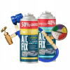 AC FIX 2xTesniaci prostriedok 3v1 R134a+50% + 1xGAZ R134a+40% +manometer VEĽKÉ PLECHOVKY