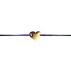 Šnúrkový minimalistický Glosery náramok so srdiečkom, chirurgická oceľ, šnúrka 0,8mm Obvod zápästia: M 18-19 cm, Šnúrka: Zelená, Prvky: zlaté