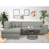 Rohová sedacia súprava Bernett, svetlo šedá tkanina, ľavý roh