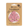 PETITEMARS PETITE&MARS Hryzačka silikónová TAKE&MATCH Dusty Rose 0m+