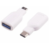 Adaptér PremiumCord USB-C/male - USB3.0 A/female, OTG, biely