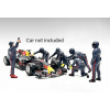 American diorama Americké diorámy Figúrky F1 Set 2 2022 - Dioráma Pit-stop Set 7 X Meccanici - Mechanics - With Decals 1:18 Matt Blue Red