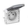 LEGRAND Zásuvka 2P+T Plexo IP55 sivá 69552 skrutkové svorky