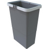 Elletipi Plastový kôš s rukoväťami SMALL, 8 L, sivý, 34 × 15 × 22,5 cm
