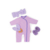 LullaBaby Dupačky pre bábiku fialové s doplnkami