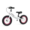Detské odrážadlo MOVINO Cariboo ADVENTURE s brzdou, nafukovacie kolesá 12'', bielo-ružové