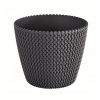 Kvetináč plast sivý Prosperplast 15,7 cm x 15,7 x 13,2 cm