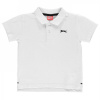 Slazenger Plain Polo Shirt Infant Boys White 2-3 Years