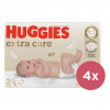 4x HUGGIES® Plienky jednorázové Extra Care 2 (3-6 kg) 58 ks