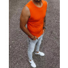 Oranžové jednofarebné pánske tielko RX4919 - Dstreet L