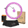 Súprava masážna hula hoop HMS HHW12 PLUS Size so závažím a zoštíhľujúceho pásu BR163 fialová