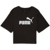 Puma Tričká s krátkym rukávom Ess Cropped No. 1 Logo Relaxed Tee Čierna